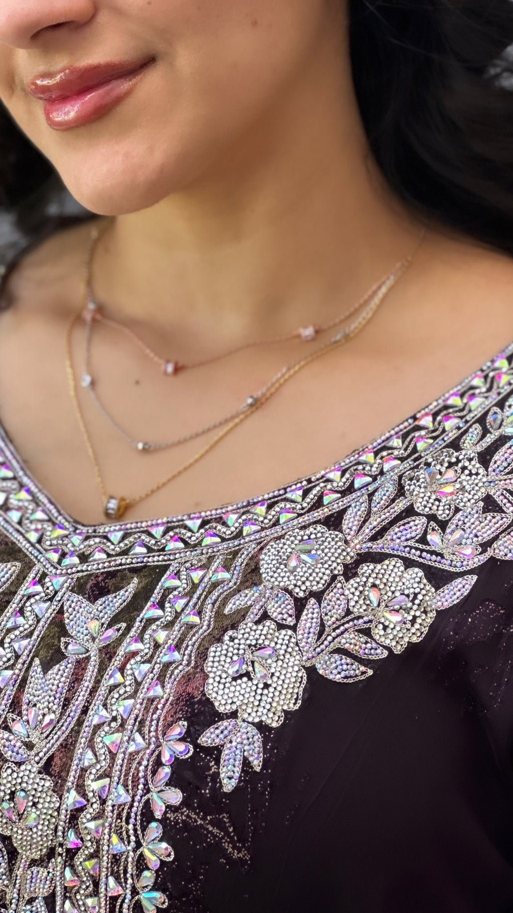 3 layers necklace set